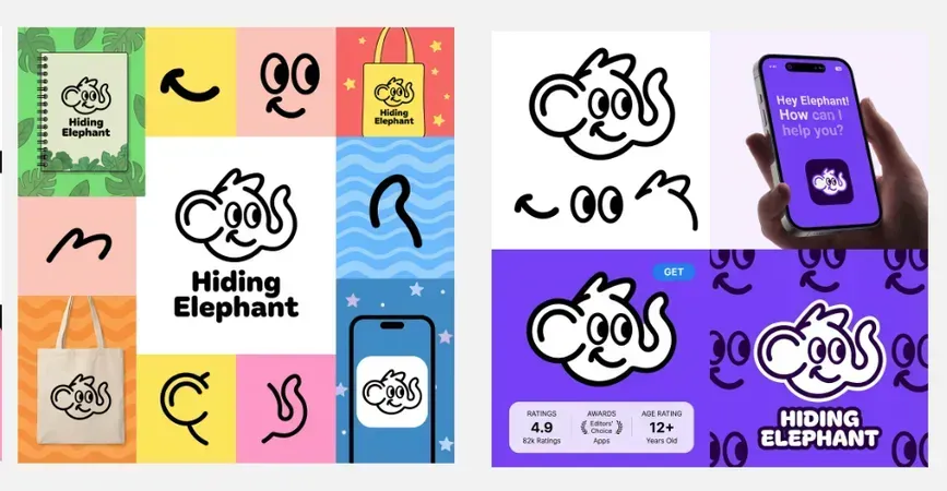 Logo and brand exploration concepts created with Hiding Elephant