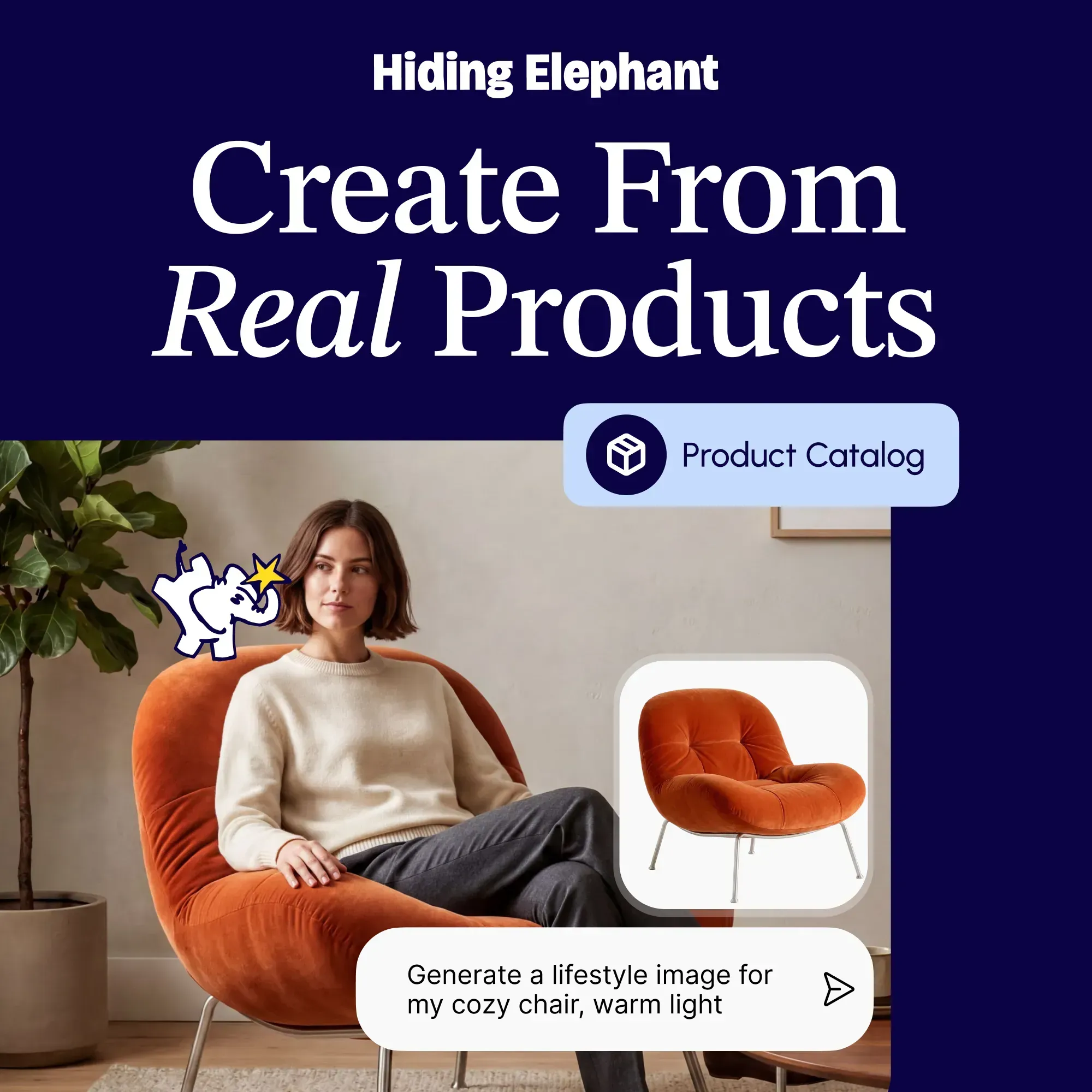 Product and asset catalog supporting grounded creative production