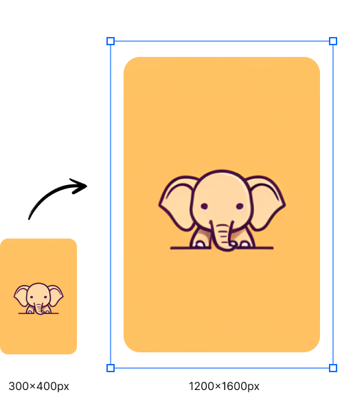 Upscaling an image for higher-resolution output
