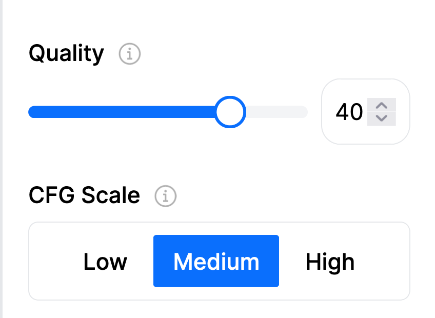 Generation settings for fine-tuning AI logo results in Hiding Elephant