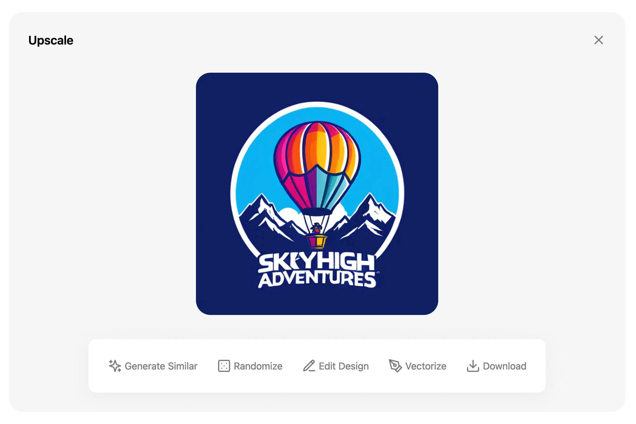 Skyhigh Adventures balloon logo concept from Hiding Elephant