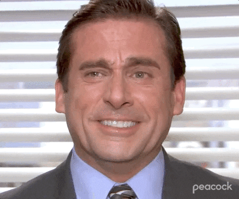 Animated reaction gif acknowledging imperfect AI text in early logos
