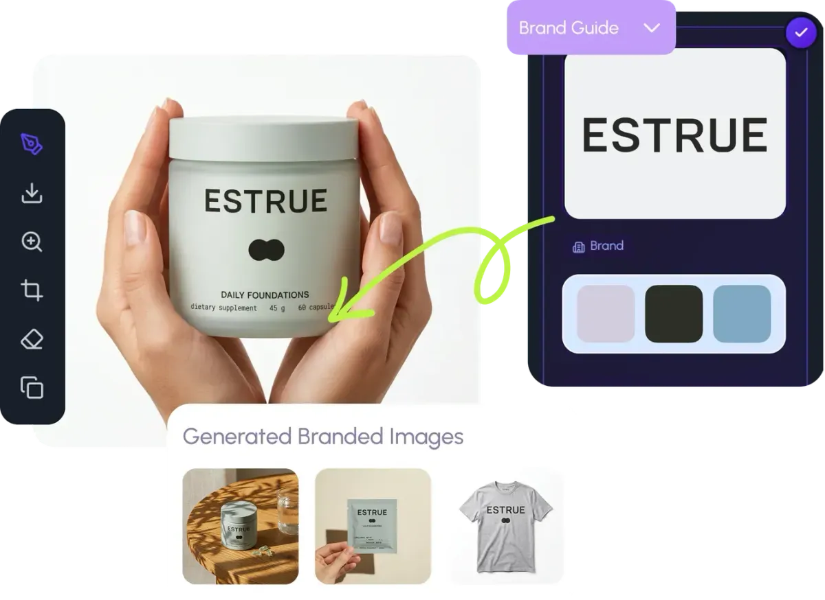 Brand guide with colors, logos, and visual rules in Hiding Elephant