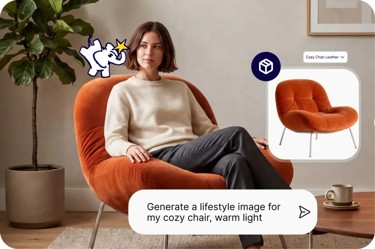 Product catalog in Hiding Elephant showing real product records and imagery