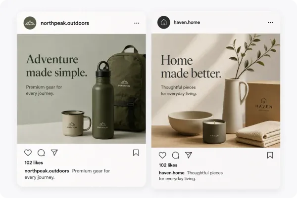 Social product posting creative prepared in Hiding Elephant